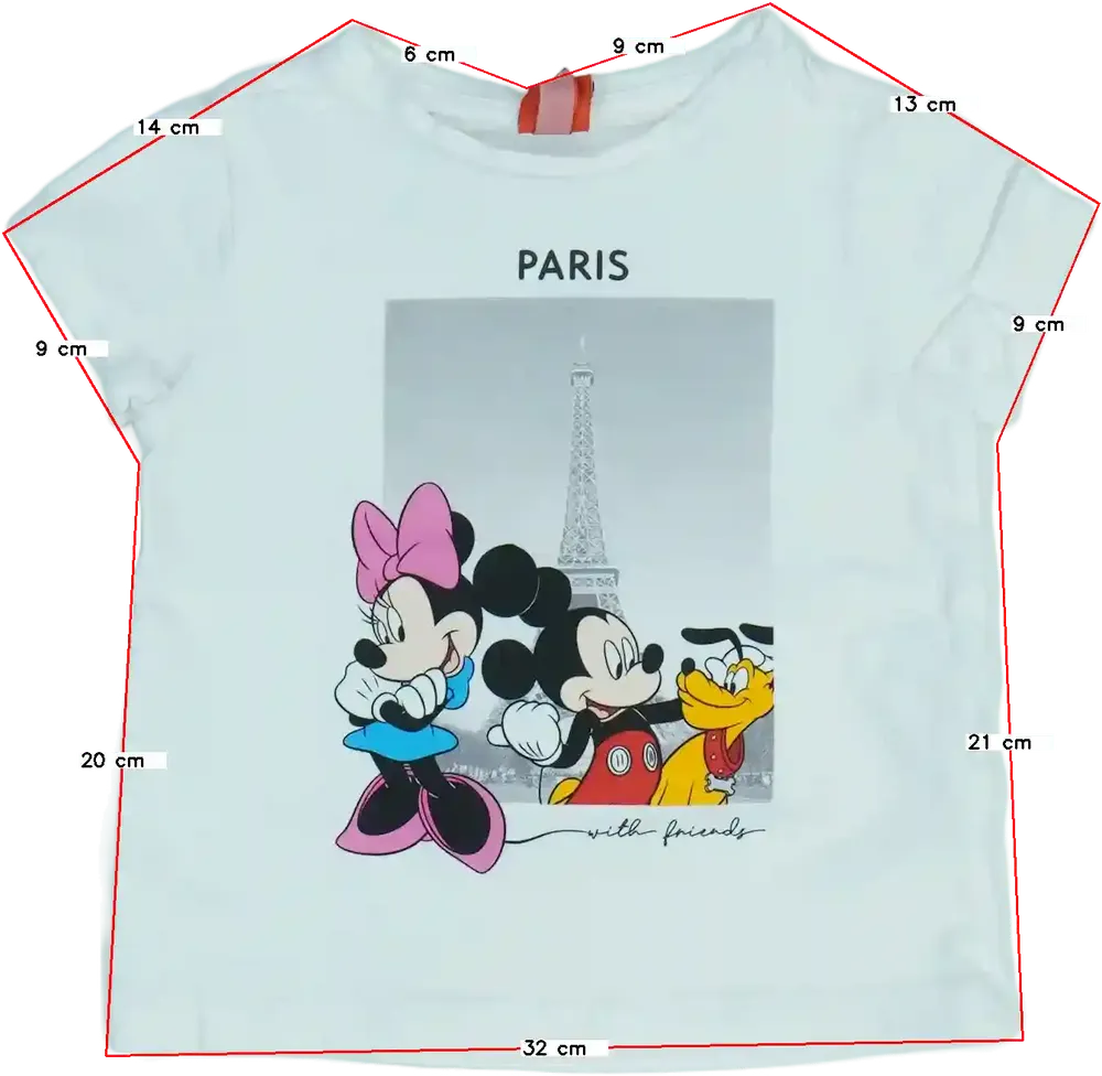 Fehér Disney Póló EU 104 / UK 4 év / US 4T/XS