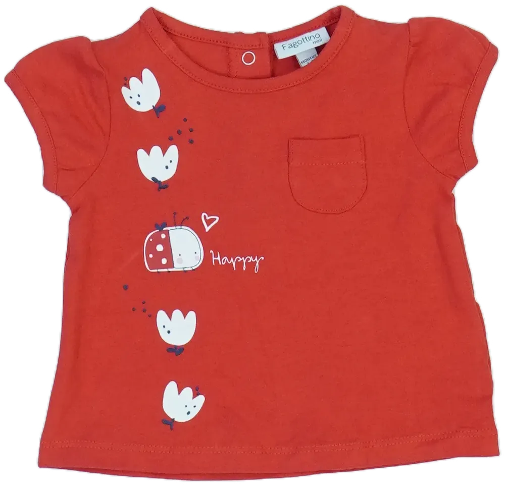 Piros OVS - Fagottino Póló EU 62 / UK 0-3 hónap / US 0-3 hónap