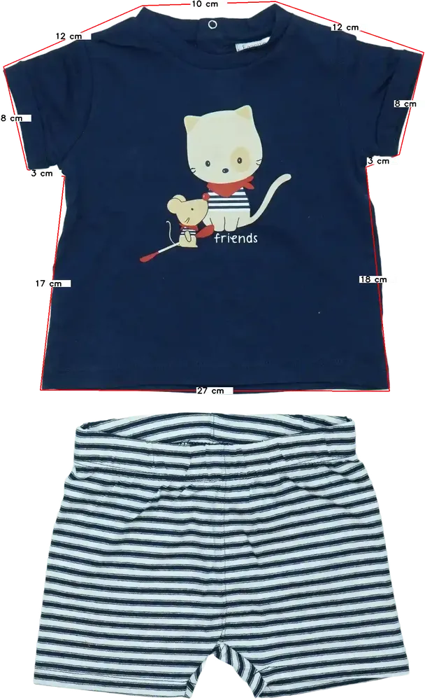 Blue OVS - Fagottino 2-piece set - Top &amp; Bottom EU 74 / UK 6-9 months / US 6-9 months