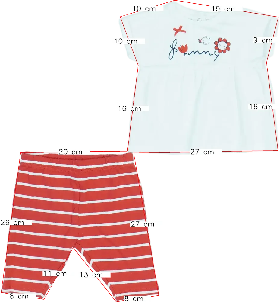 White OVS - Fagottino 2-piece set - Top &amp; Bottom EU 62 / UK 0-3 months / US 0-3 months