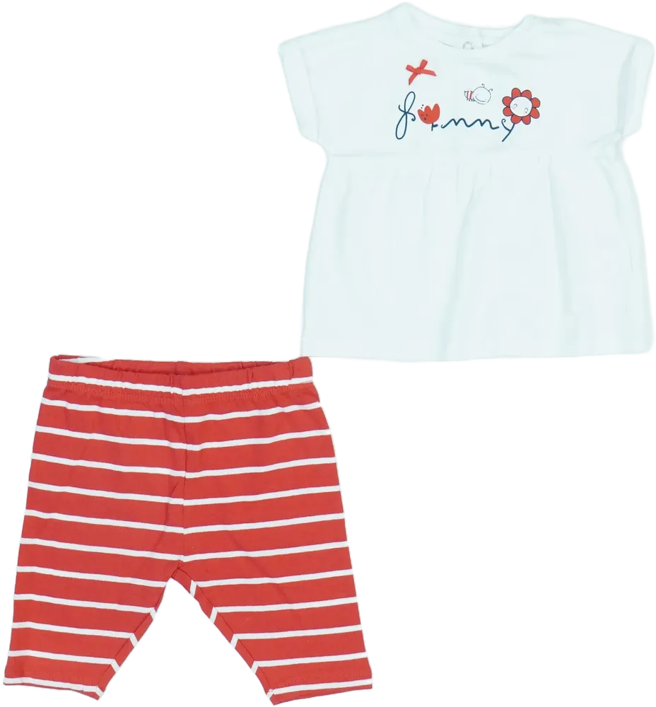 White OVS - Fagottino 2-piece set - Top &amp; Bottom EU 62 / UK 0-3 months / US 0-3 months