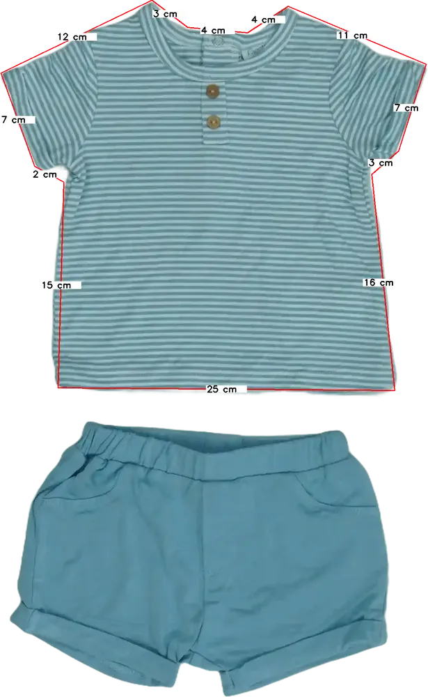 Kék OVS - Fagottino 2 részes szett - Felsőruházat és nadrág EU 56 / UK Újszülött / US Újszülött