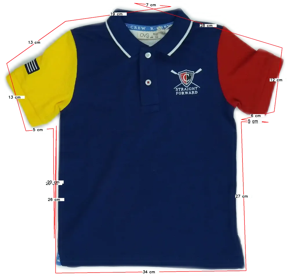 Kék OVS Galléros póló EU 104 / UK 4 év / US 4T/XS