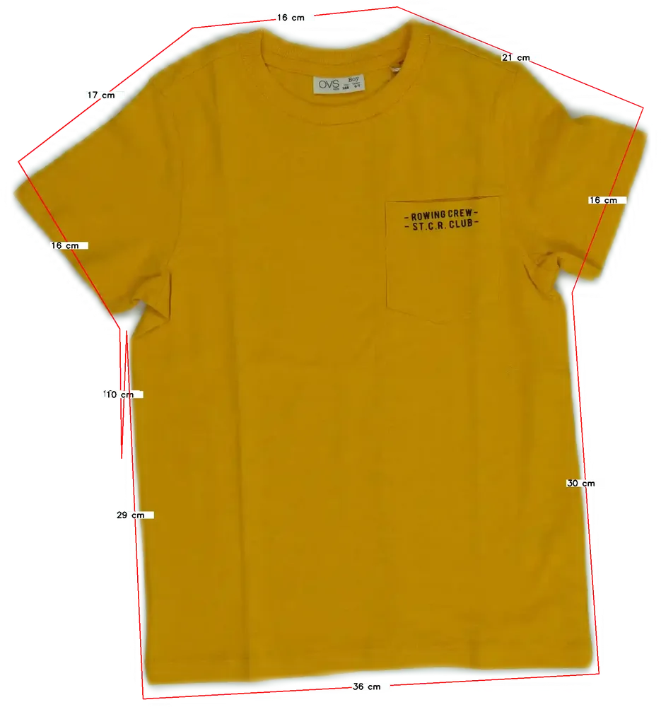 Sárga OVS Póló EU 122 / UK 7 év / US 7 év/M