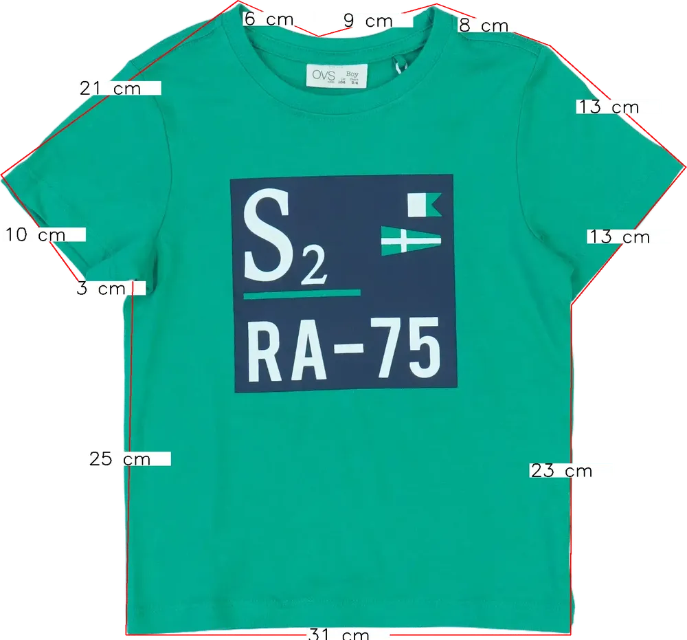 Zöld OVS Póló EU 104 / UK 4 év / US 4T/XS