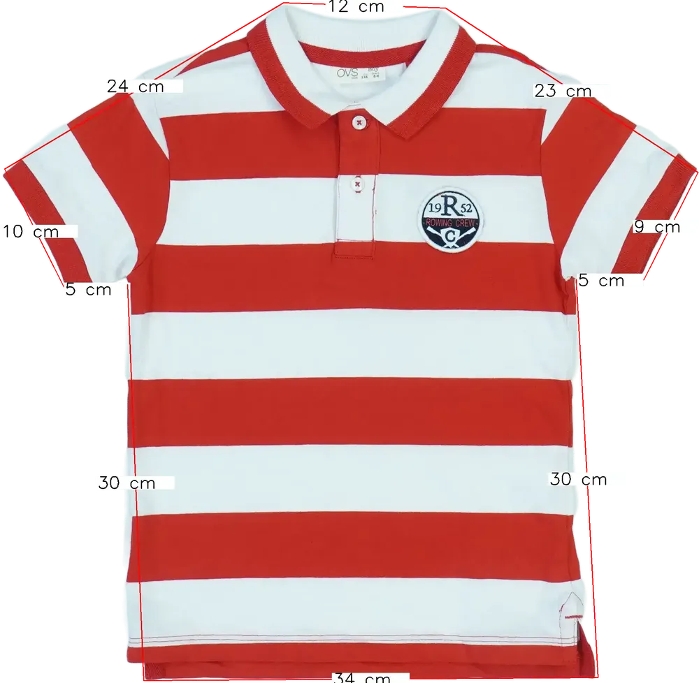 Piros OVS Galléros póló EU 116 / UK 6 év / US 6 év/S