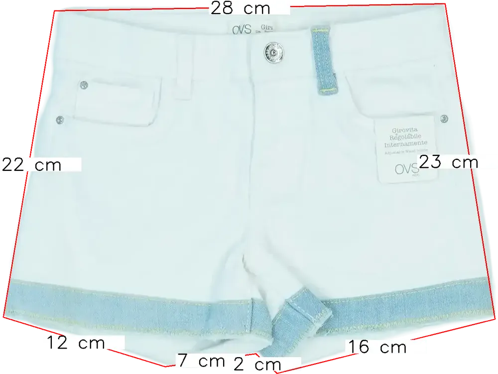 Fehér OVS Rövidnadrág EU 116 / UK 6 év / US 6 év/S