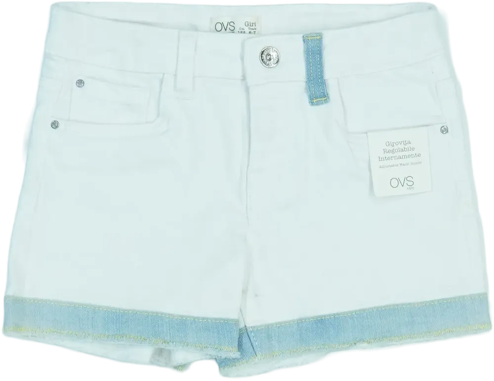 Fehér OVS Rövidnadrág EU 122 / UK 7 év / US 7 év/M