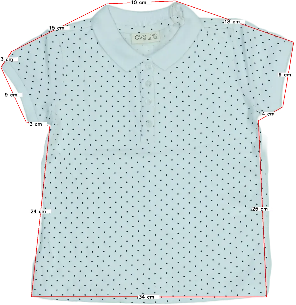 Fehér OVS Galléros póló EU 104 / UK 4 év / US 4T/XS