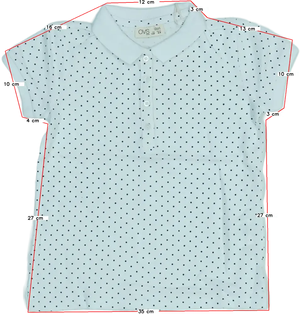 Fehér OVS Galléros póló EU 110 / UK 5 év / US 5 év/XS