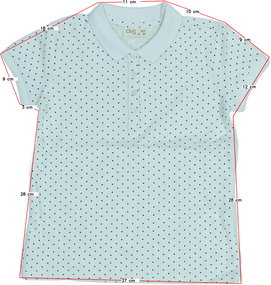 Fehér OVS Galléros póló EU 116 / UK 6 év / US 6 év/S