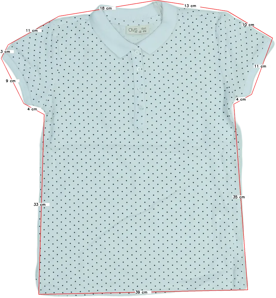 Fehér OVS Galléros póló EU 140 / UK 10 év / US 10 év/L