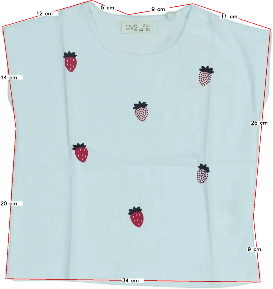 Fehér OVS Póló EU 104 / UK 4 év / US 4T/XS