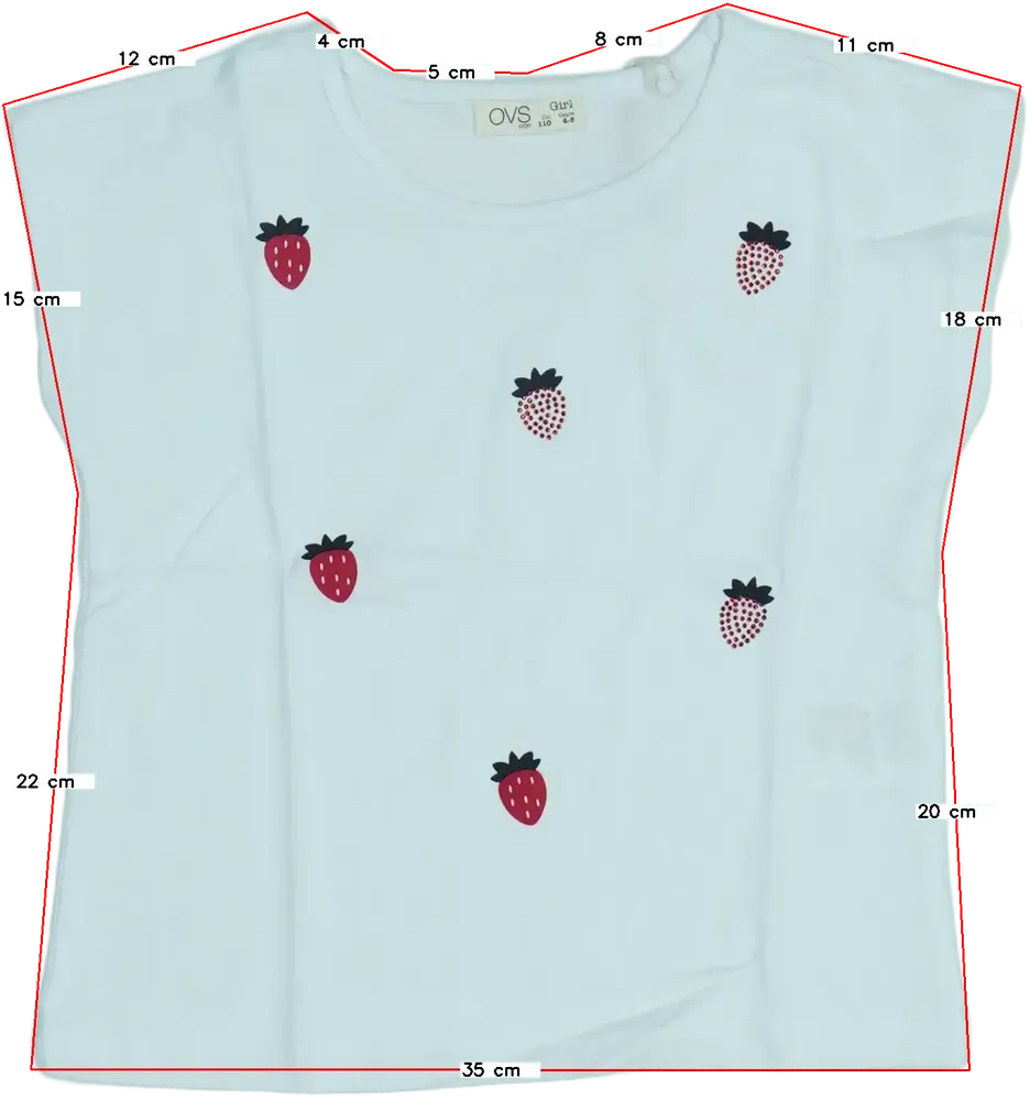 Fehér OVS Póló EU 110 / UK 5 év / US 5 év/XS