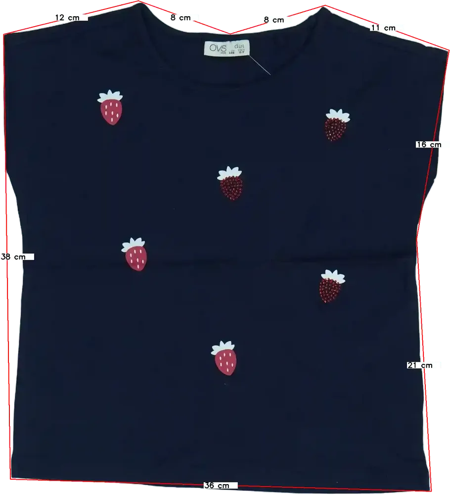 Kék OVS Póló EU 122 / UK 7 év / US 7 év/M