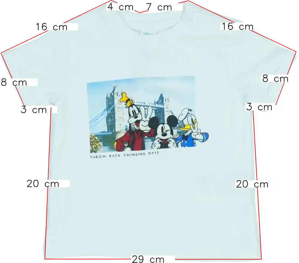 Fehér Disney Póló EU 86 / UK 12-18 hónap / US 18 hónap