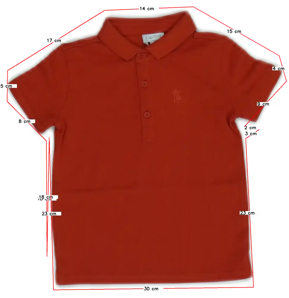 Piros OVS - Fagottino Galléros póló EU 92 / UK 2 év / US 2T