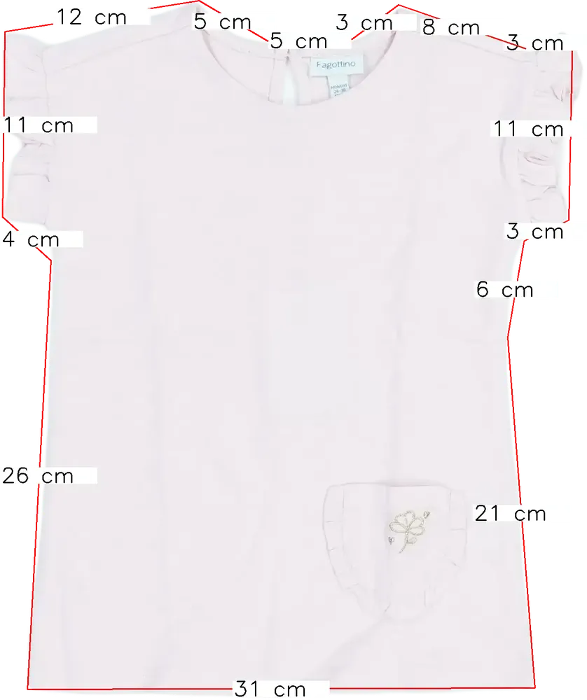 Rózsaszín OVS - Fagottino Póló EU 92 / UK 2 év / US 2T