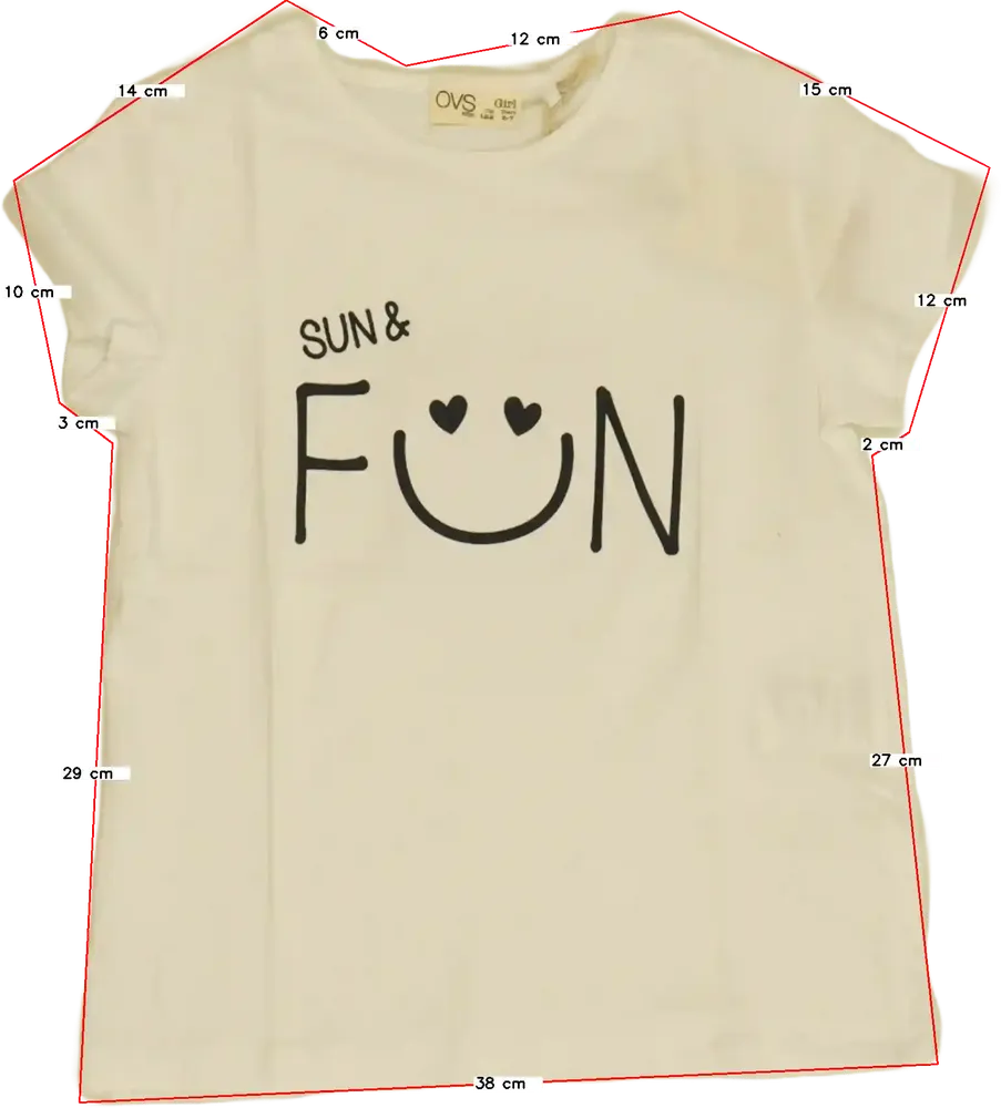 Fehér OVS Póló EU 104 / UK 4 év / US 4T/XS