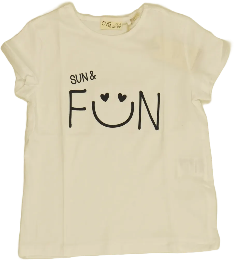 Fehér OVS Póló EU 104 / UK 4 év / US 4T/XS