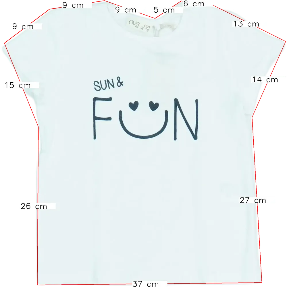 Fehér OVS Póló EU 128 / UK 8 év / US 8 év/M