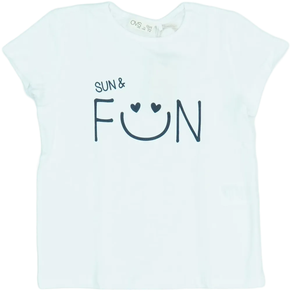 Fehér OVS Póló EU 128 / UK 8 év / US 8 év/M