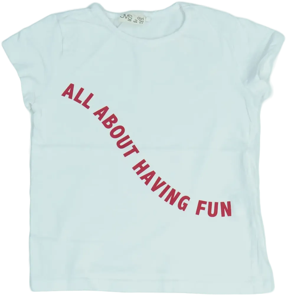 Fehér OVS Póló EU 122 / UK 7 év / US 7 év/M