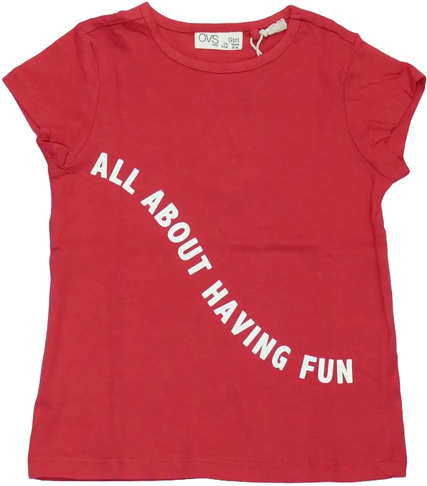 Piros OVS Póló EU 104 / UK 4 év / US 4T/XS