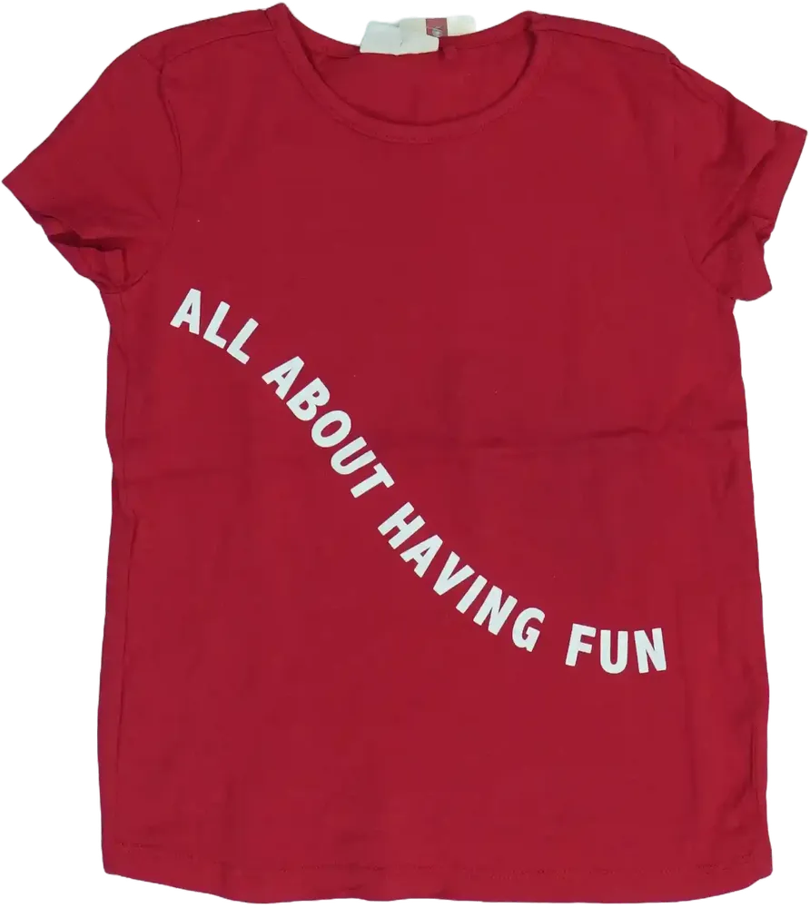 Piros OVS Póló EU 128 / UK 8 év / US 8 év/M