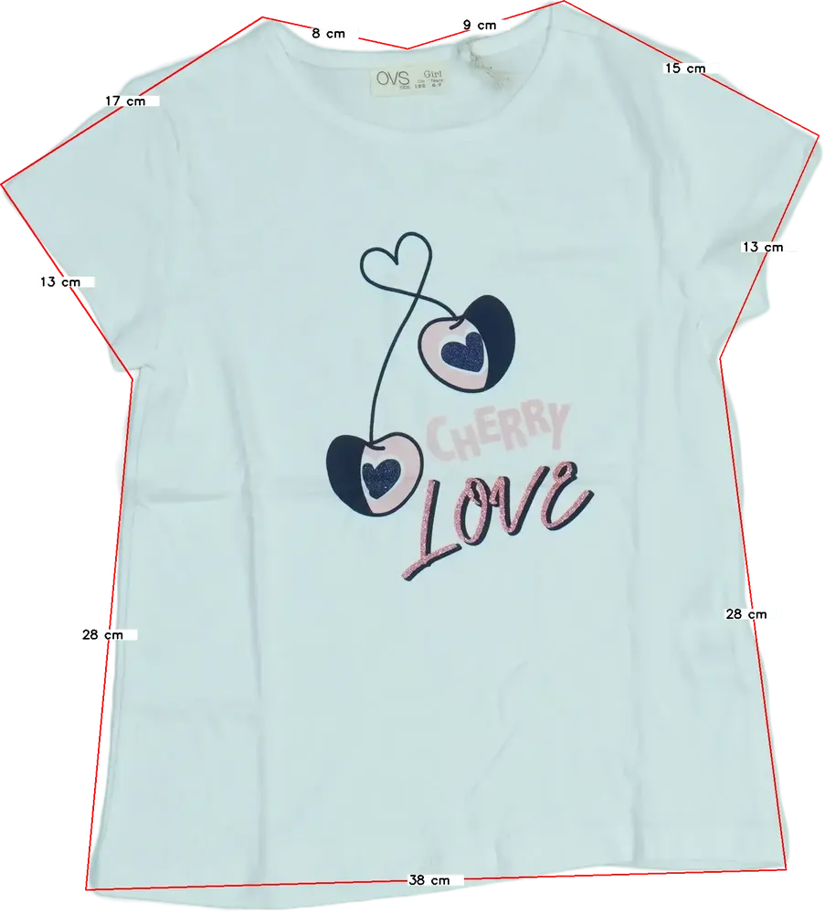 Fehér OVS Póló EU 122 / UK 7 év / US 7 év/M