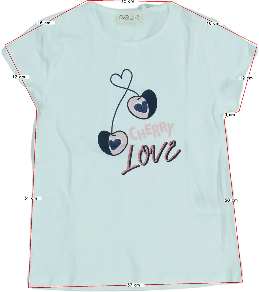 Fehér OVS Póló EU 128 / UK 8 év / US 8 év/M