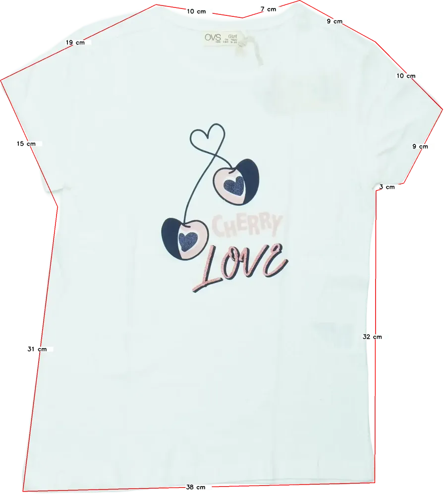 Fehér OVS Póló EU 140 / UK 10 év / US 10 év/L