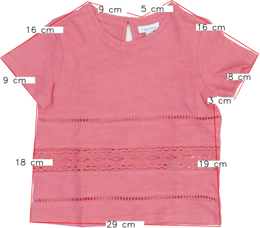 Rózsaszín OVS - Fagottino Póló EU 80 / UK 9-12 hónap / US 12 hónap