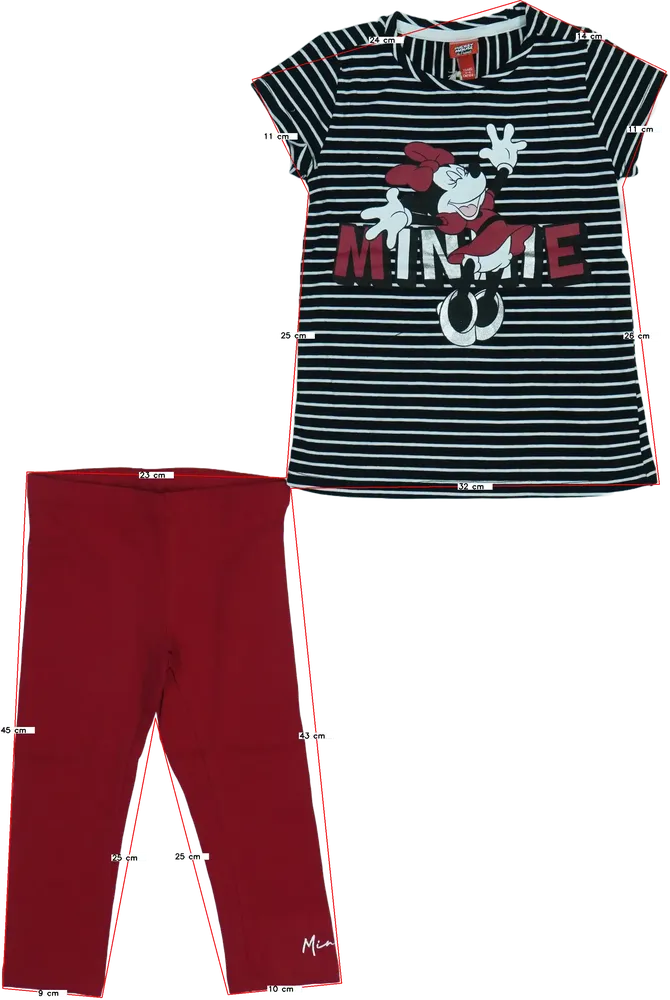 Többszínű Disney 2 részes szett - Felsőruházat és nadrág EU 104 / UK 4 év / US 4T/XS