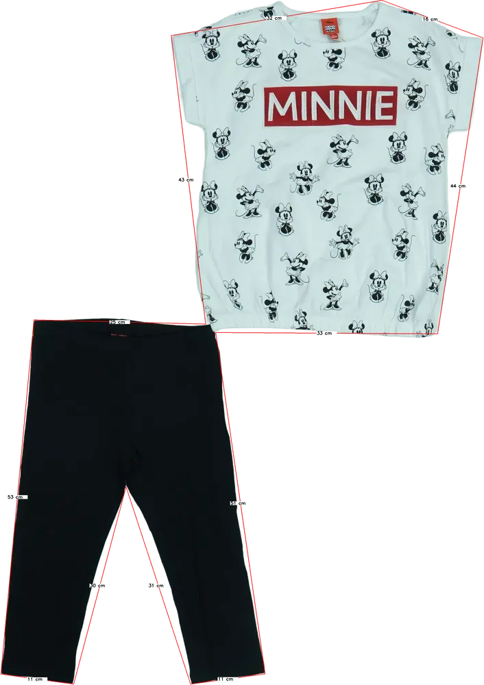 Fehér Disney 2 részes szett - Felsőruházat és nadrág EU 134 / UK 9 év / US 9 év/L