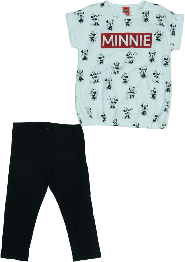 Fehér Disney 2 részes szett - Felsőruházat és nadrág EU 134 / UK 9 év / US 9 év/L