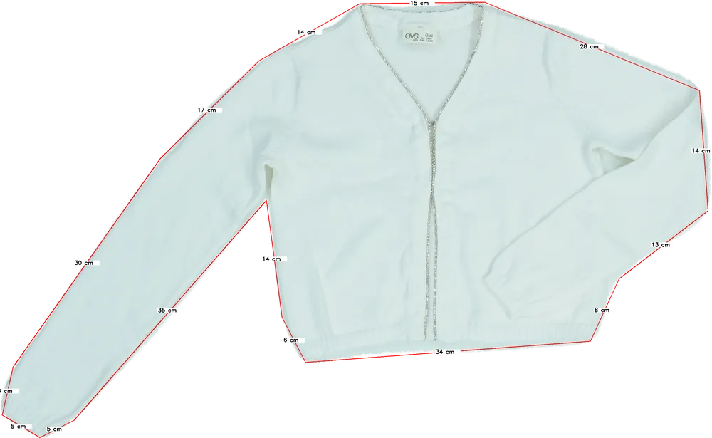 Fehér OVS Kardigán EU 152 / UK 12 év / US 12 év/L