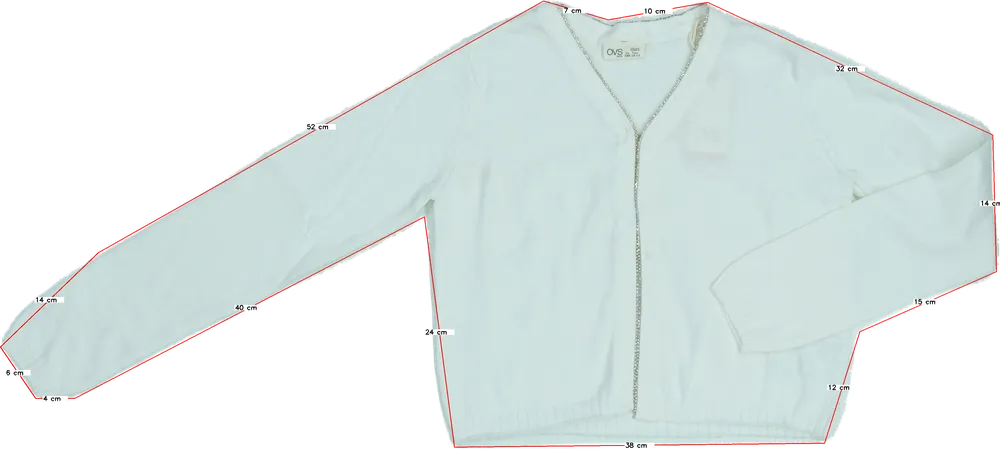 Fehér OVS Kardigán EU 170 / UK 15 év / US XL