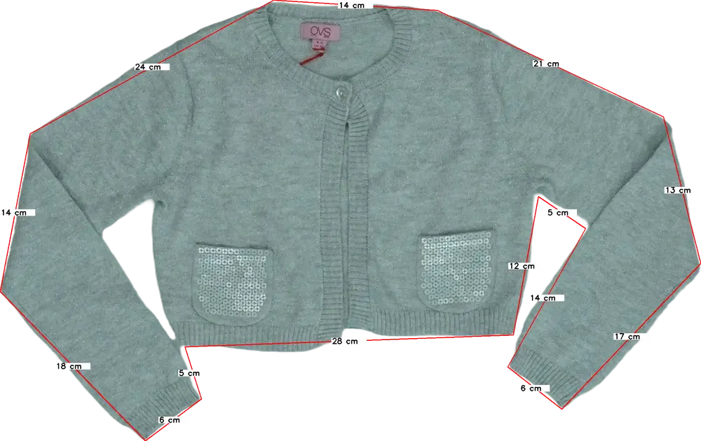 Szürke OVS Kardigán EU 110 / UK 5 év / US 5 év/XS