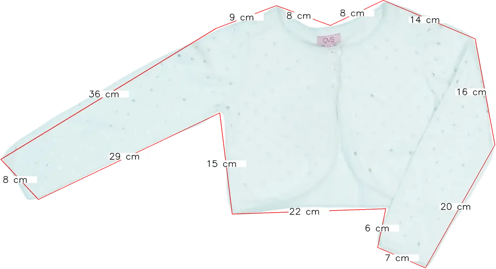 Fehér OVS Kardigán EU 116 / UK 6 év / US 6 év/S