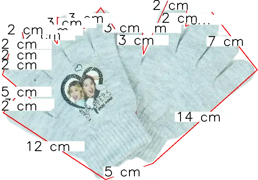 Szürke Disney Kesztyű (5-ujjas) Egyméret