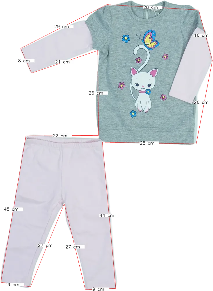 Grey OVS - Fagottino 2-piece set - Top &amp; Bottom EU 92 / UK 2 years / US 2T