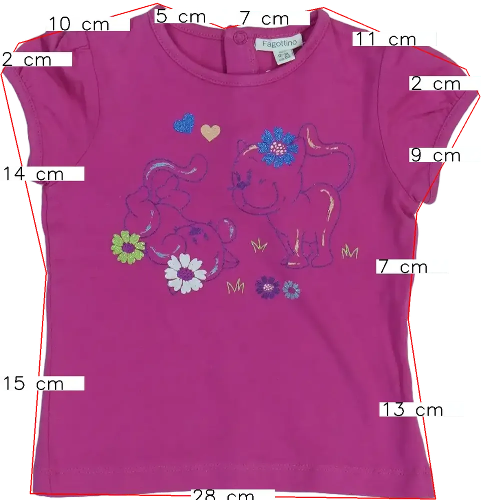 Rózsaszín OVS - Fagottino Póló EU 86 / UK 12-18 hónap / US 18 hónap