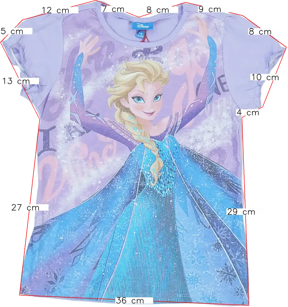 Lila Disney Póló EU 128 / UK 8 év / US 8 év/M