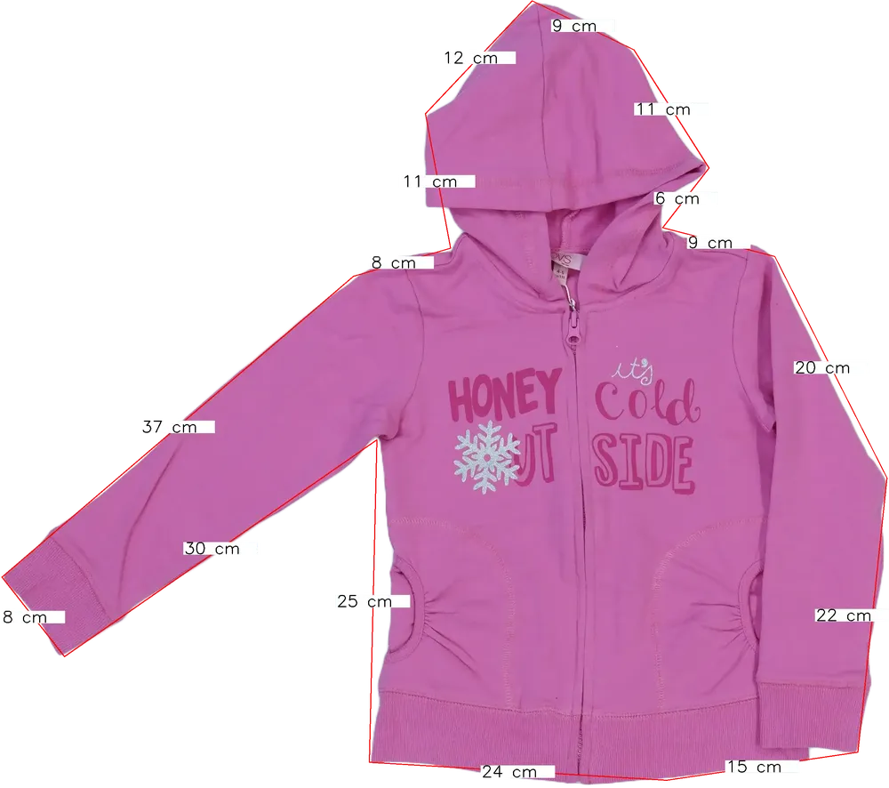 Rózsaszín OVS Kapucnis pulóver EU 110 / UK 5 év / US 5 év/XS