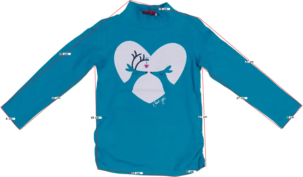 Kék OVS Hosszú ujjú felső EU 104 / UK 4 év / US 4T/XS