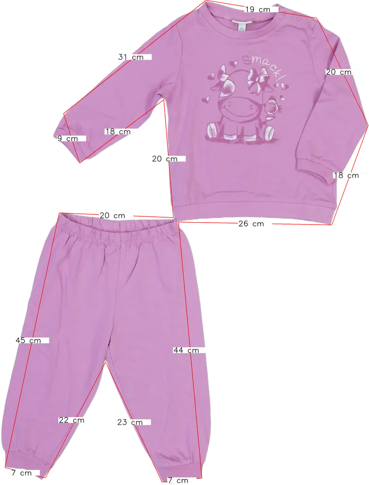 Rózsaszín OVS - Fagottino Pizsama EU 80 / UK 9-12 hónap / US 12 hónap