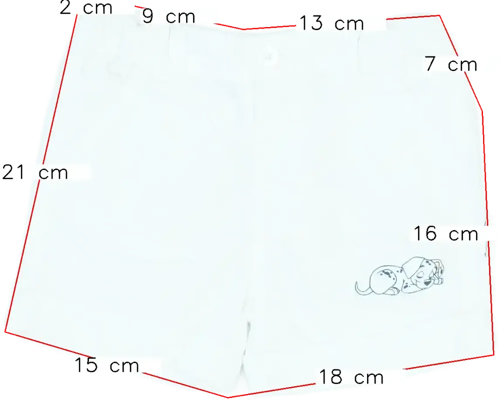 Fehér Disney Rövidnadrág EU 68 / UK 3-6 hónap / US 3-6 hónap