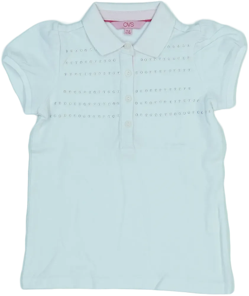 Fehér OVS Galléros póló EU 116 / UK 6 év / US 6 év/S