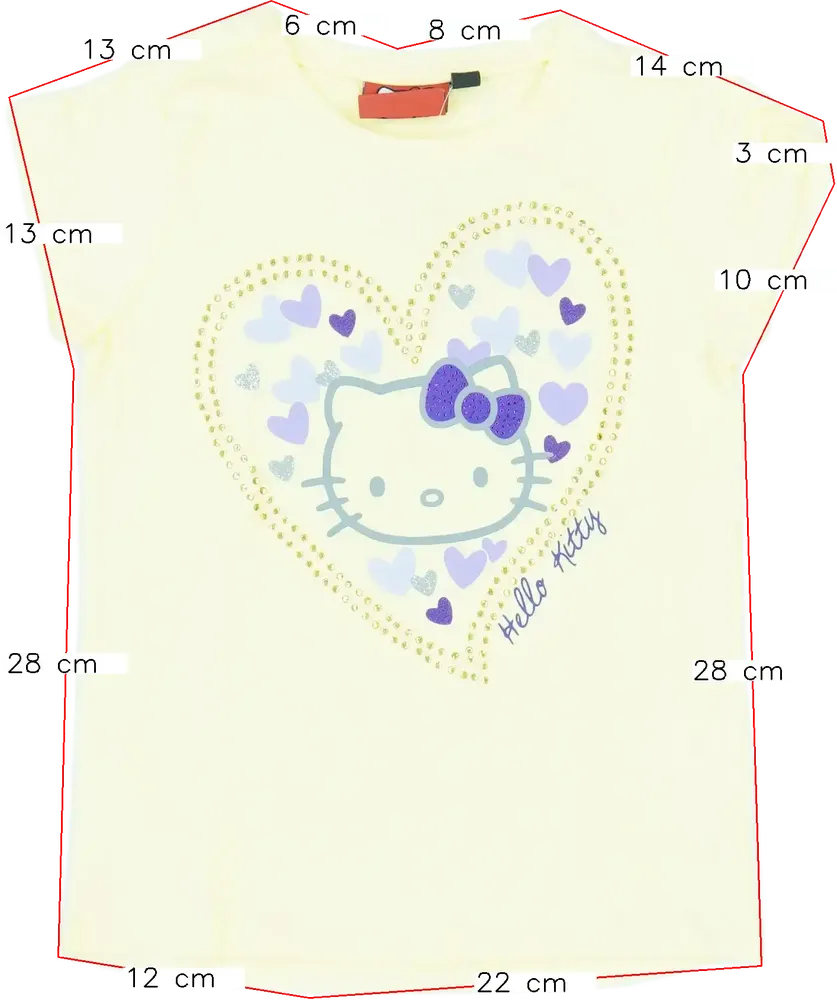 Sárga Sanrio Póló EU 116 / UK 6 év / US 6 év/S